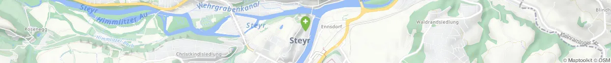 Map representation of the location for Alte Stadtapotheke in 4400 Steyr